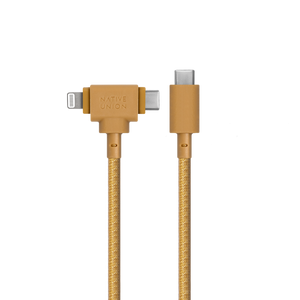 Native Union Paris - Belt Cable Duo (USB-C to USB-C & Lightning): Zebra