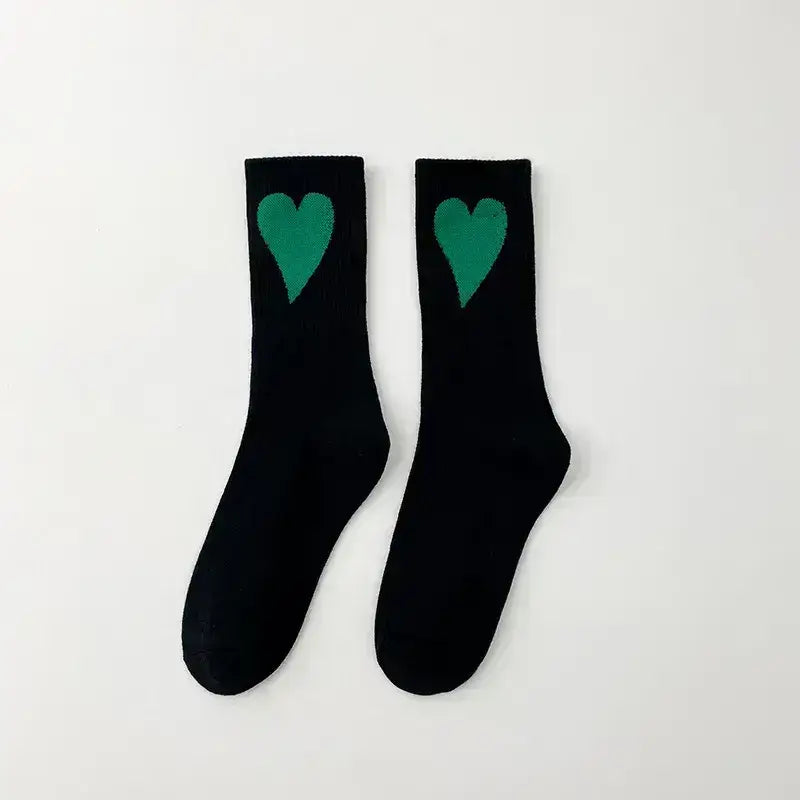Yaya's Luxe Wholesale - Women's Socks with Hearts: Grey