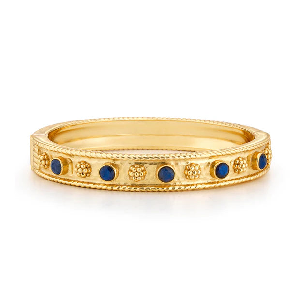 Capucine De Wulf Berry Gem Classic Hinged Bangle - Blue