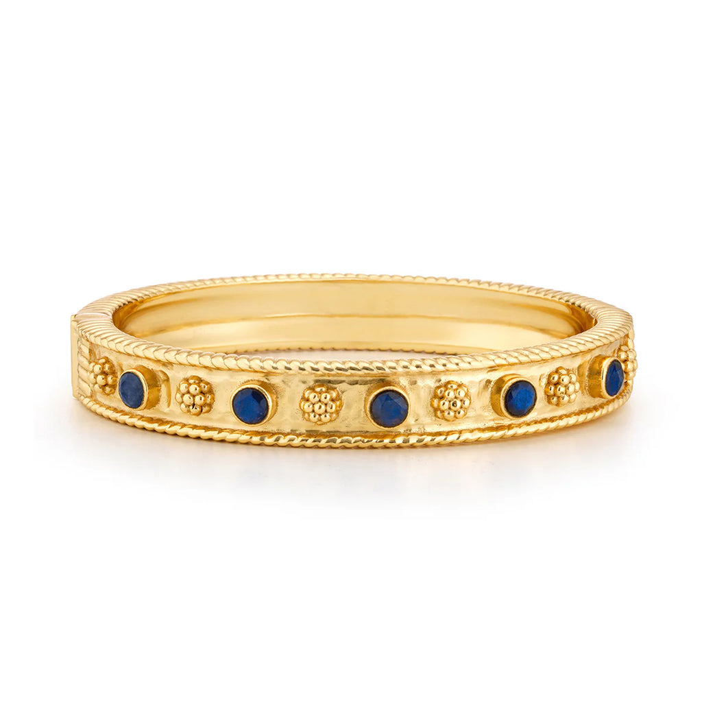 Capucine De Wulf Berry Gem Classic Hinged Bangle - Blue Labradorite