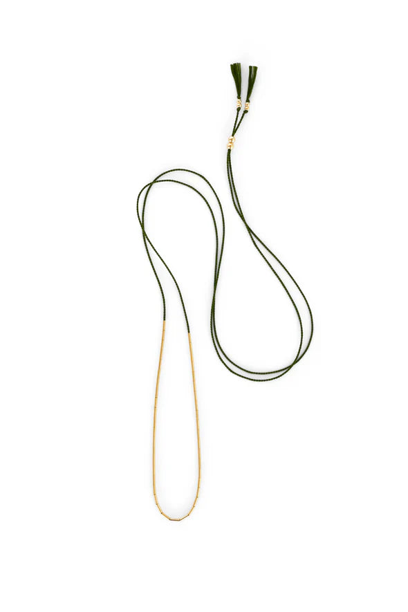 Abacus Row Dorado Necklace - Moss