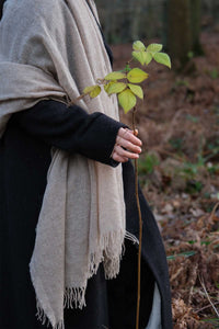 Oats & Rice Airy Cashmere Wrap | Cream