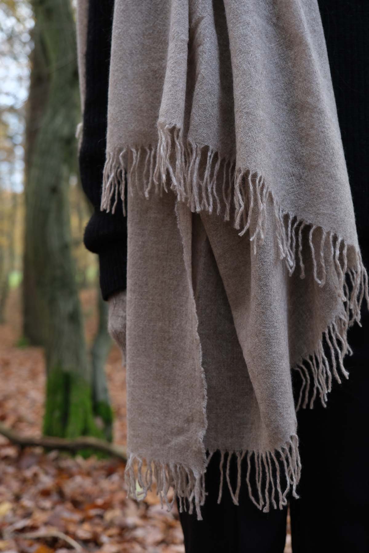 Oats & Rice Airy Cashmere Wrap | Beige