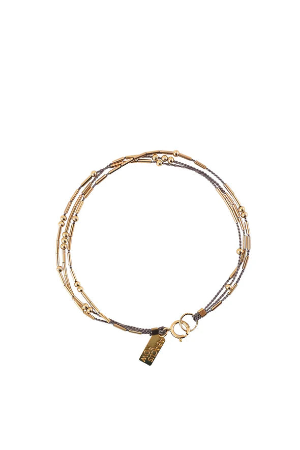 Abacus Row Ara Bracelet - Grey / 6.5"