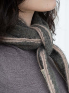 Oats & Rice Austen Spindle-shaped Cashmere Scarf | Green