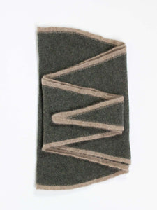 Oats & Rice Austen Spindle-shaped Cashmere Scarf | Green