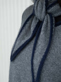 Oats & Rice Austen Spindle-shaped Cashmere Scarf | Grey