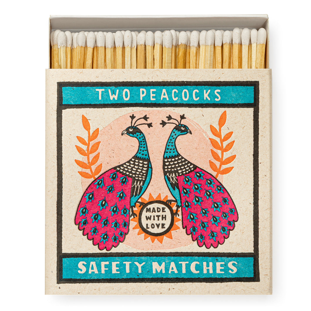 Archivist Matches - Two Peacocks