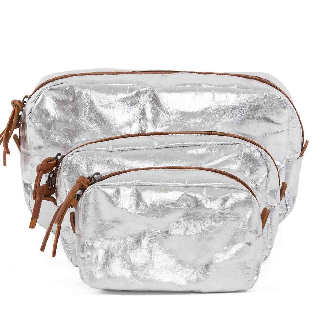 Uashmama Cosmetic Bag Beauty Case Small - Silver