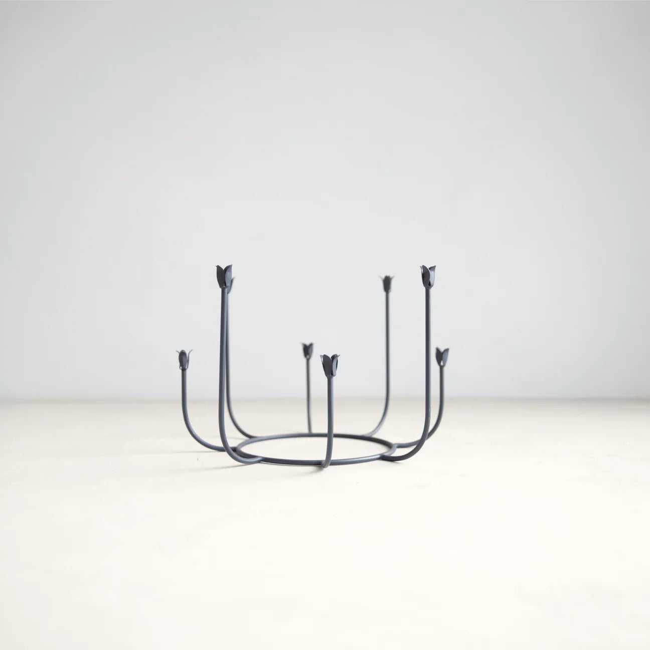 The Floral Society - Beacon Long Stem Candelabra - Smoke