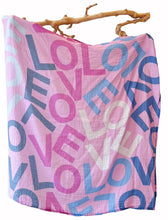 Load image into Gallery viewer, LOVEvolve®  Baby Swaddle Blanket - Blue Ombre on Berry Pink
