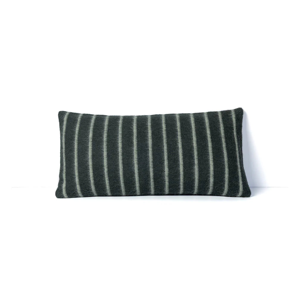 Blacksaw Lee Heirloom Throw Pillow 23" x 11" - Darkest Spruce/Onsen Stripe