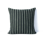 Blacksaw Lee Heirloom Throw Pillow 23" x 23" - Darkest Spruce/Onsen Stripe