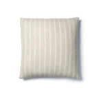 Blacksaw Lee Heirloom Throw Pillow 23" x 23" Zero Dye - Shoji/Ivory Vertical Stripe