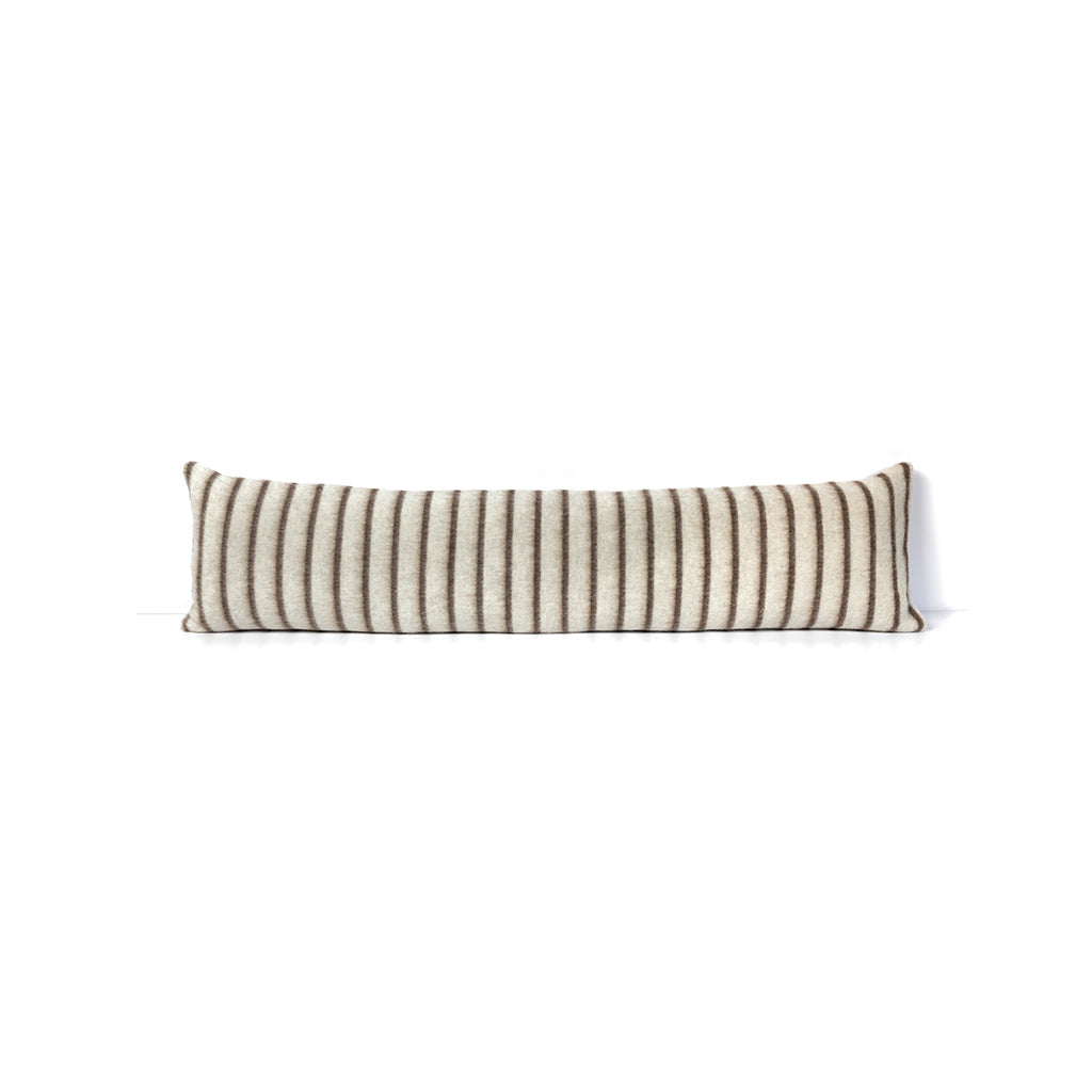 Blacksaw Lee Heirloom Throw Pillow 48" x 12" Zero Dye - Shoji/Cacao Stripe