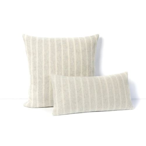Blacksaw Lee Heirloom Throw Pillow 23" x 23" Zero Dye - Shoji/Ivory Vertical Stripe