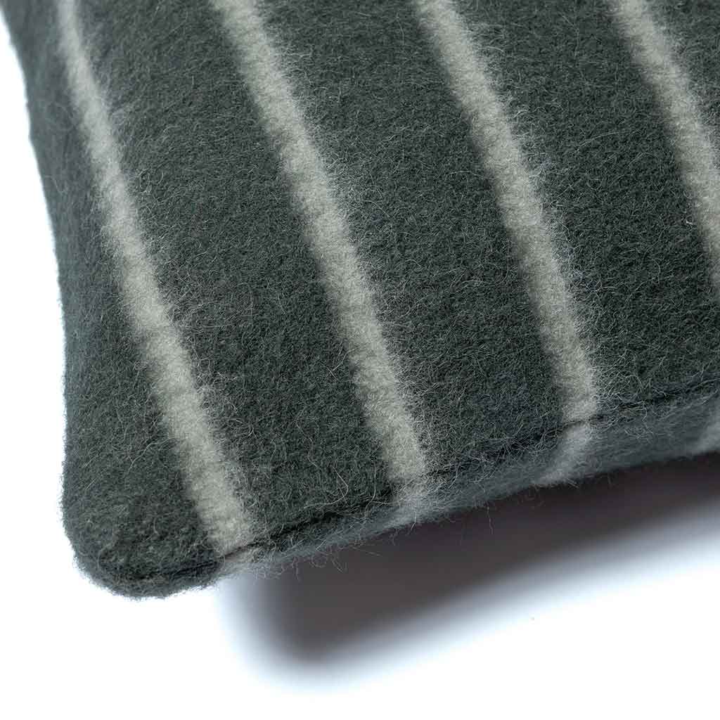 Blacksaw Lee Heirloom Throw Pillow 23" x 23" - Darkest Spruce/Onsen Stripe