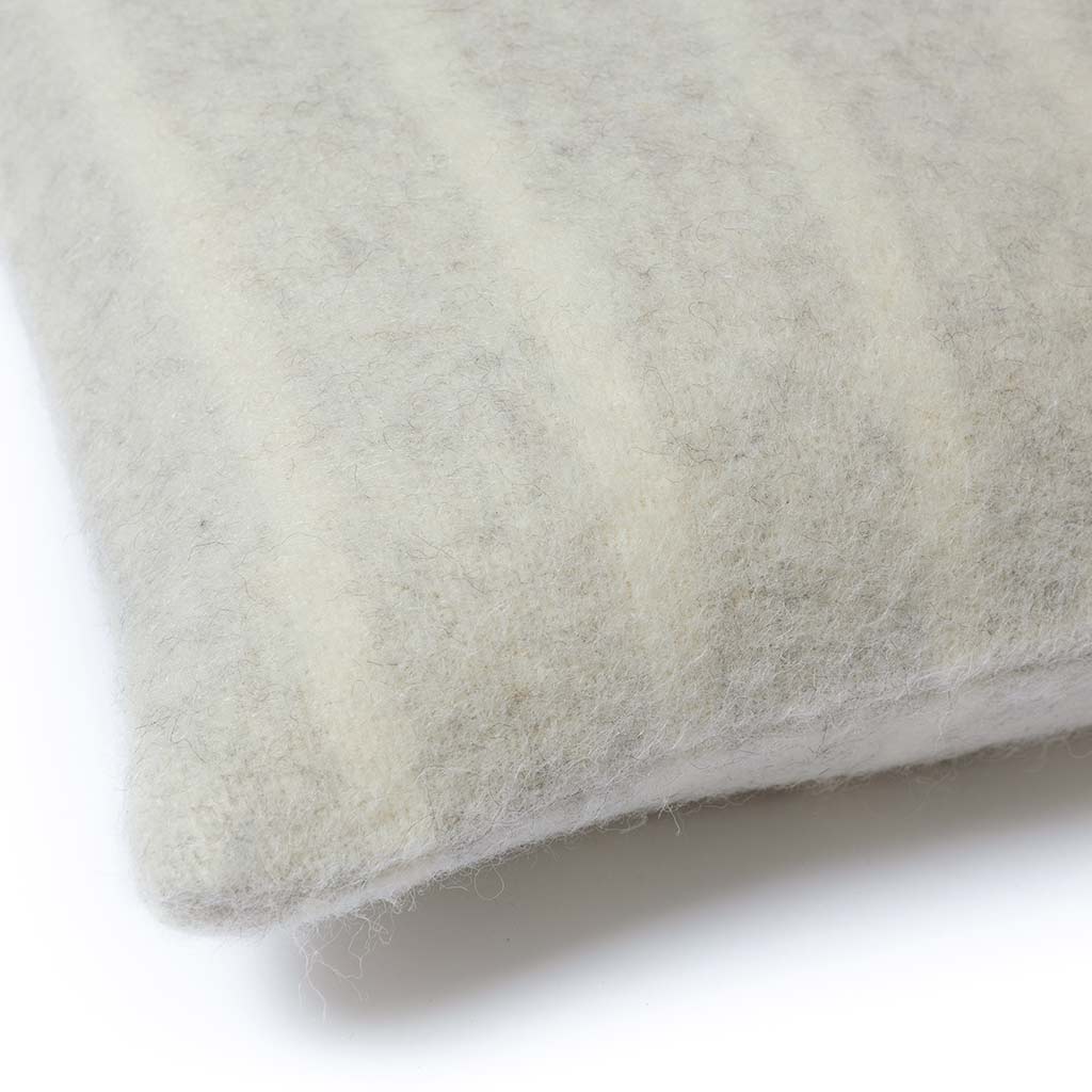 Blacksaw Lee Heirloom Throw Pillow 23" x 23" Zero Dye - Shoji/Ivory Vertical Stripe