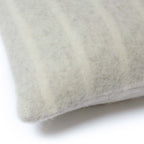 Blacksaw Lee Heirloom Throw Pillow 23" x 23" Zero Dye - Shoji/Ivory Vertical Stripe