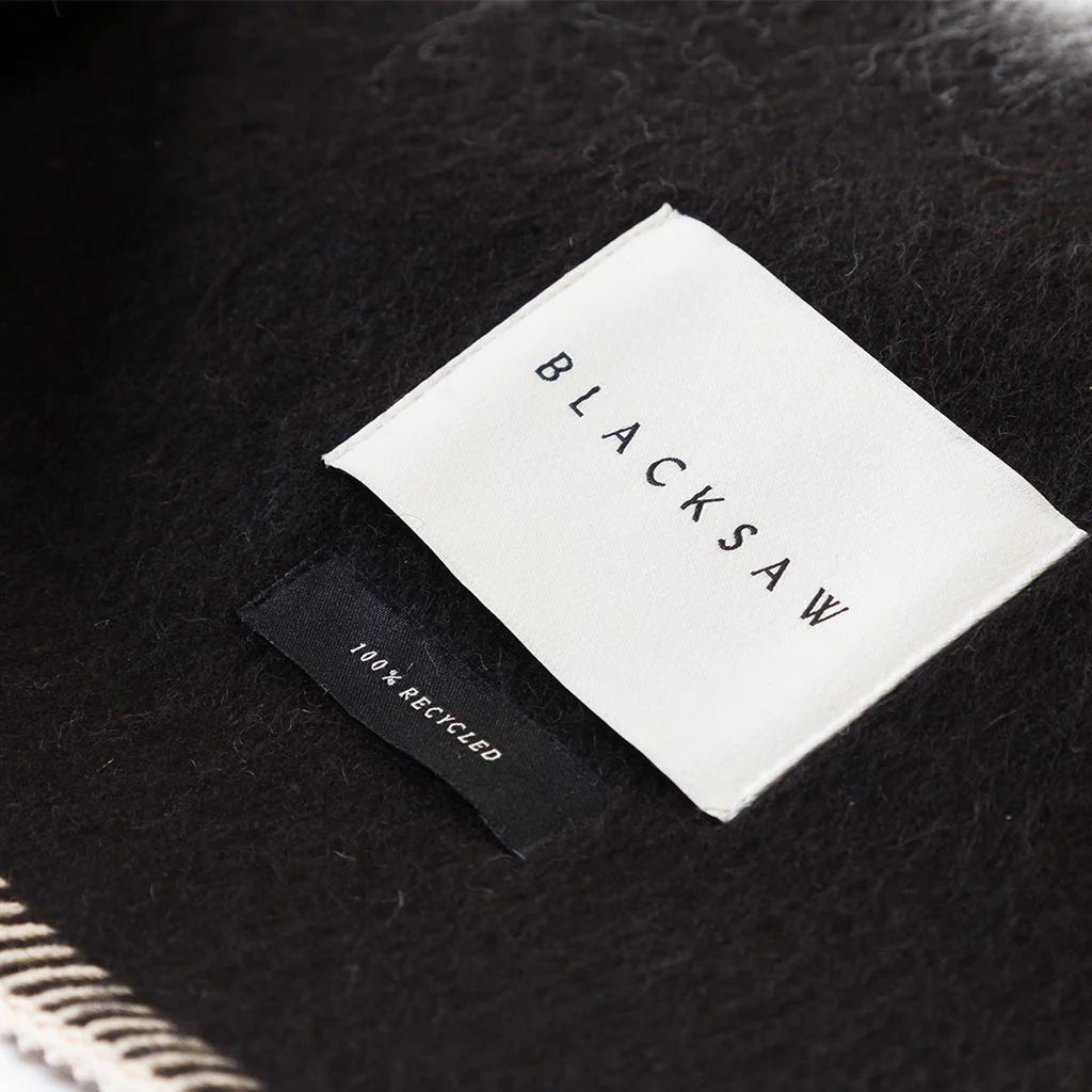 Blacksaw The Siempre Recycled Blanket - Black/Ivory Stripe
