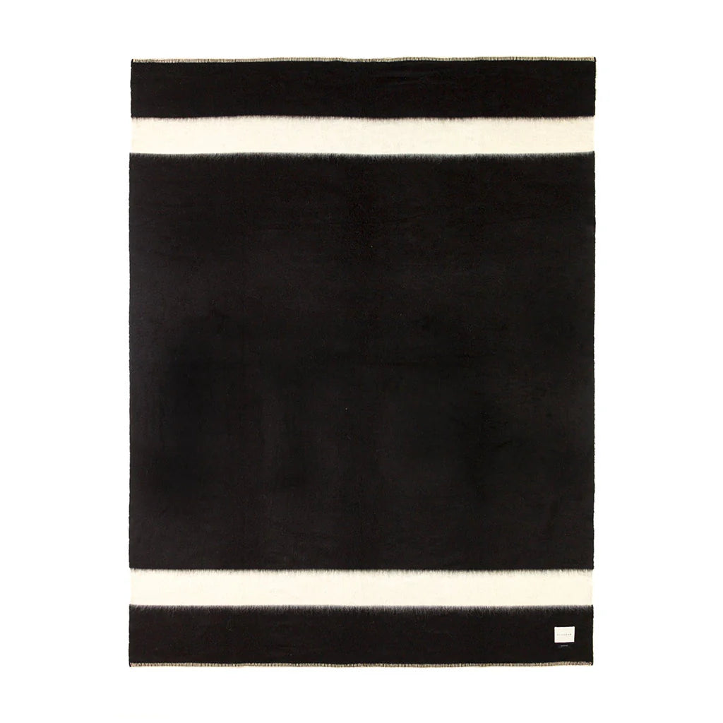 Blacksaw The Siempre Recycled Blanket - Black/Ivory Stripe