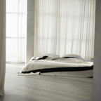 Blacksaw The Siempre Recycled Blanket - Ivory/Black Stripe