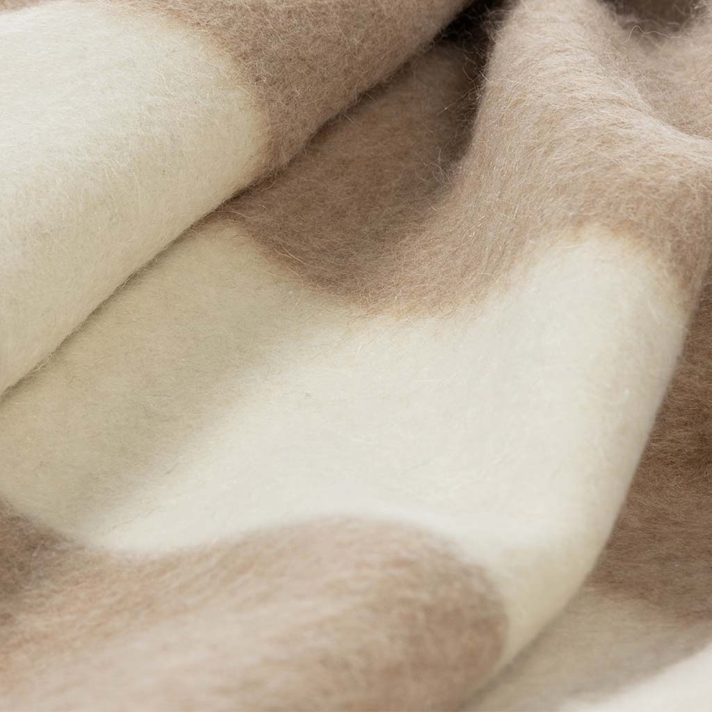 Blacksaw The Siempre Recycled Blanket - Beige/Ivory Stripe