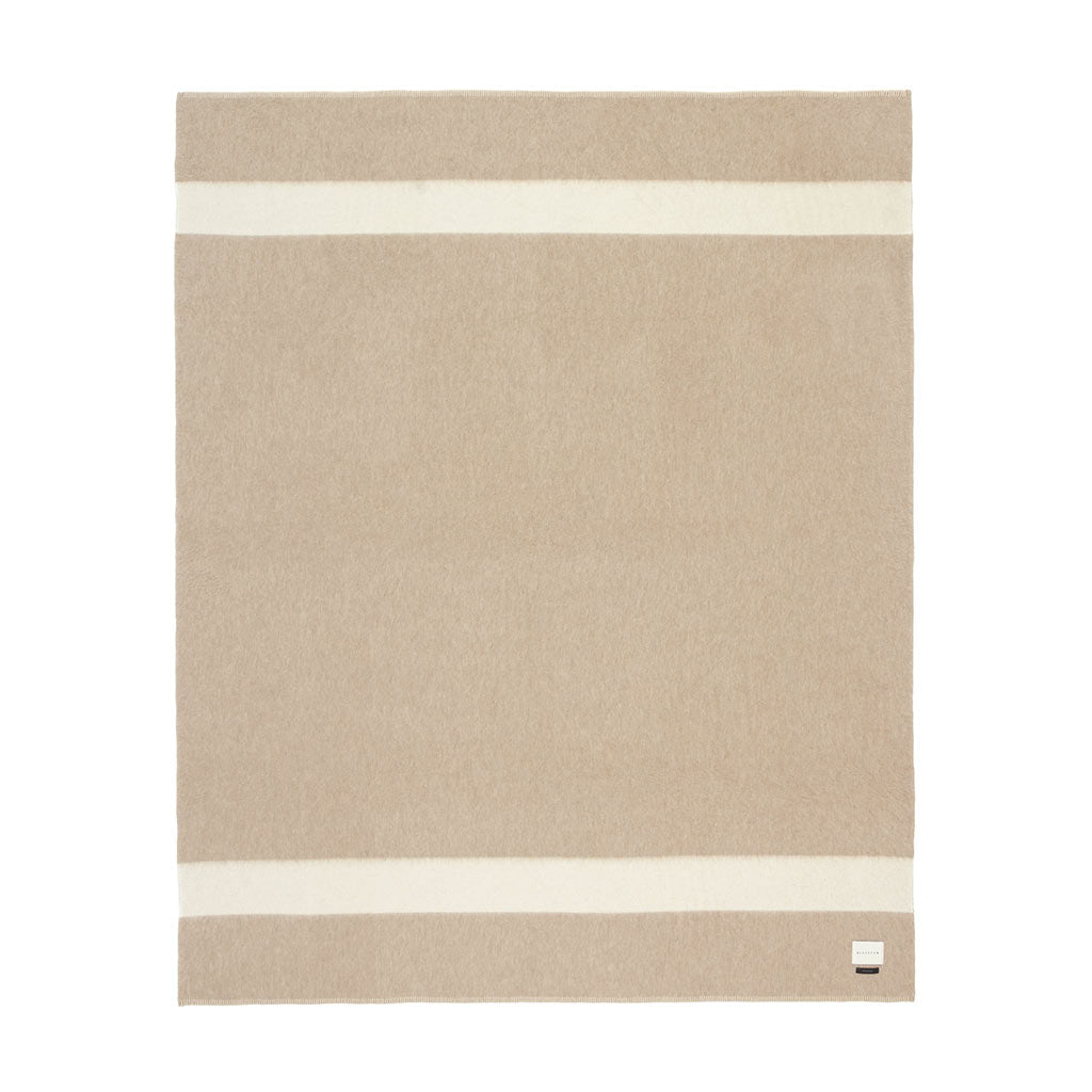 Blacksaw The Siempre Recycled Blanket - Beige/Ivory Stripe