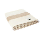 Blacksaw The Siempre Recycled Blanket - Ivory/Beige Stripe