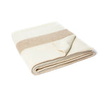 Blacksaw The Siempre Recycled Blanket - Ivory/Beige Stripe