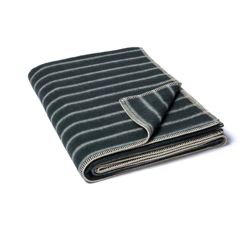 Blacksaw Lee Heirloom Blanket - Darkest Spruce/Onsen Stripe