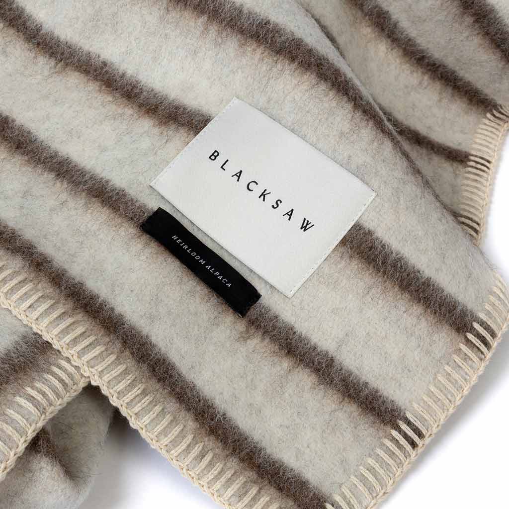 Blacksaw Lee Heirloom Blanket Zero Dye - Shoji/Cacao Stripe