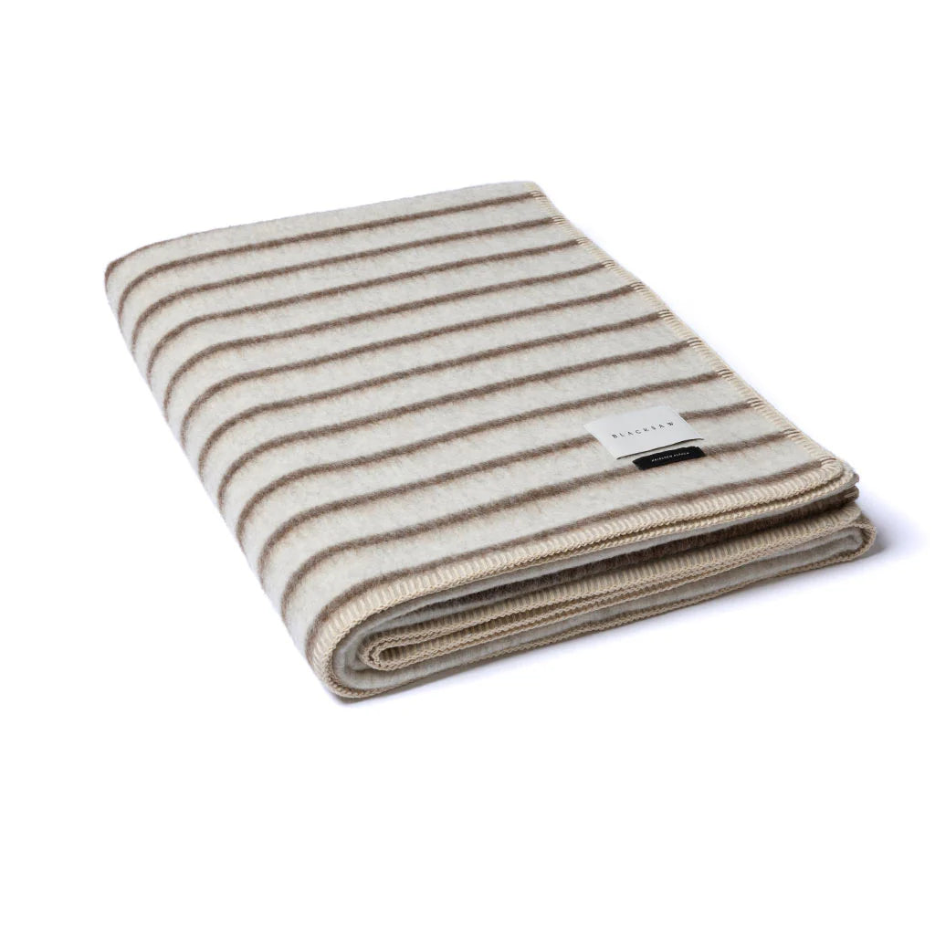 Blacksaw Lee Heirloom Blanket Zero Dye - Shoji/Cacao Stripe
