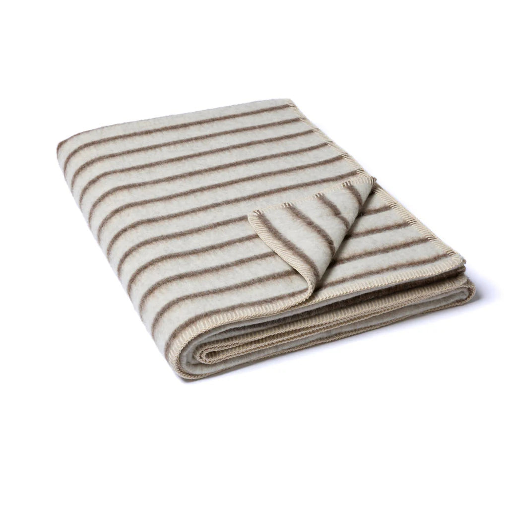 Blacksaw Lee Heirloom Blanket Zero Dye - Shoji/Cacao Stripe