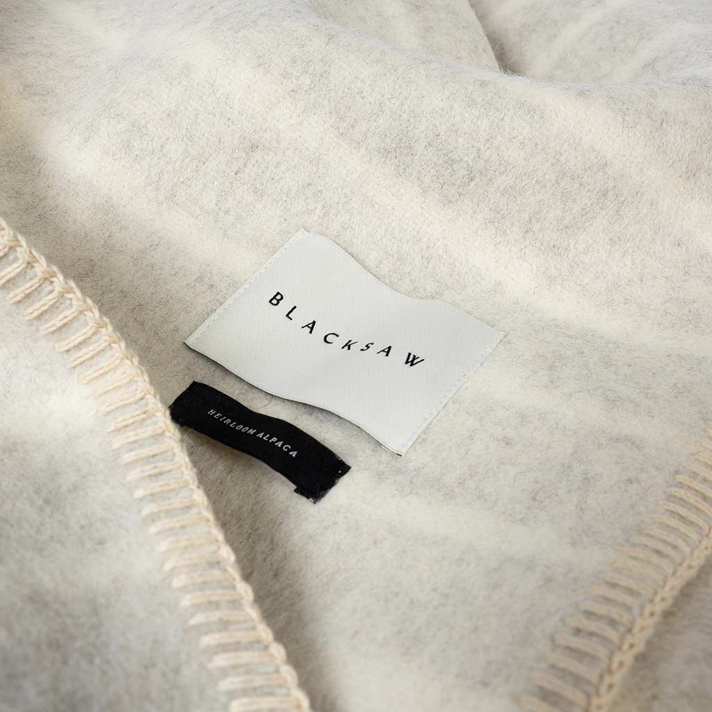 Blacksaw Lee Heirloom Blanket Zero Dye - Shoji/Ivory Vertical Stripe