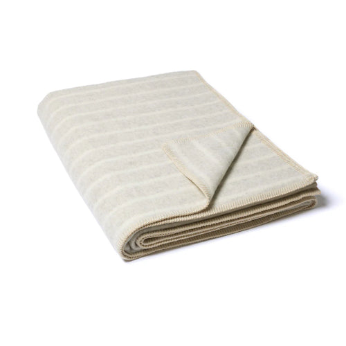 Blacksaw Lee Heirloom Blanket Zero Dye - Shoji/Ivory Vertical Stripe