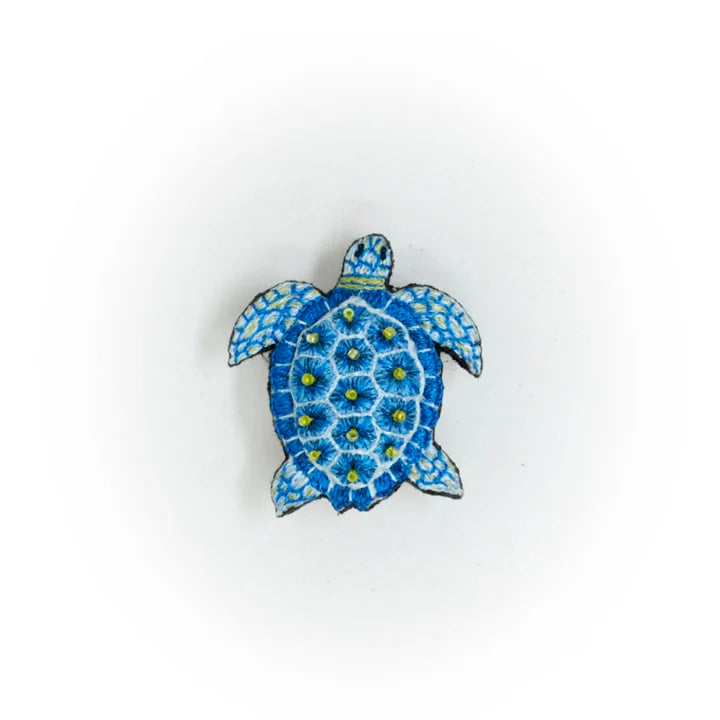 Trovelore Blue Loggerhead Turtle Brooch