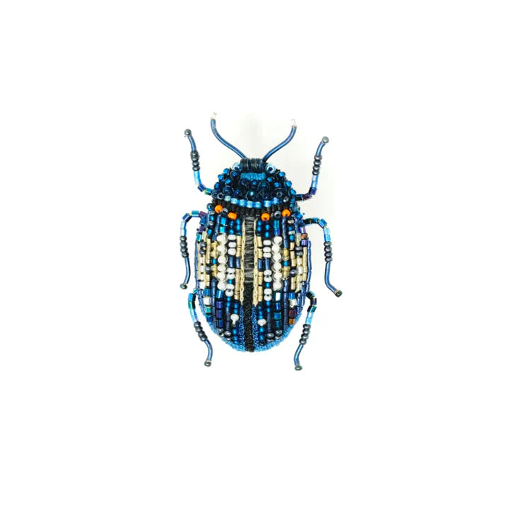 Trovelore Blue Mint Beetle Brooch