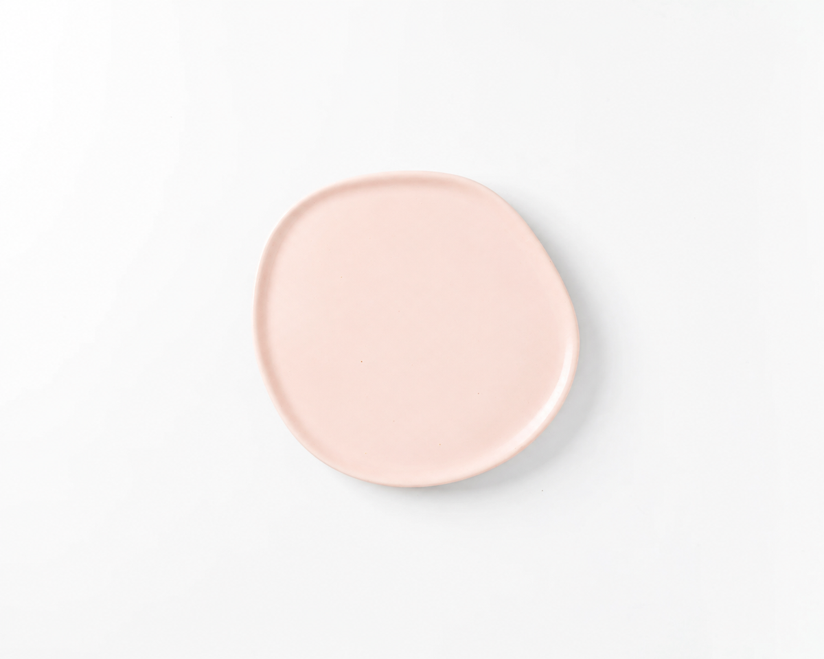 Haand Salad Plate - Ripple | 8.5 in - Buttermilk Pink