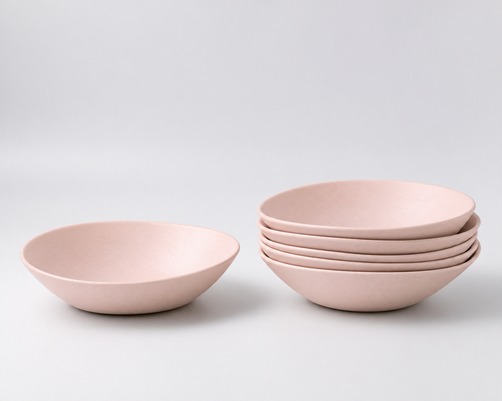 Haand Soup/Salad Bowl - Ripple | 8 in + 20 oz - Buttermilk Pink