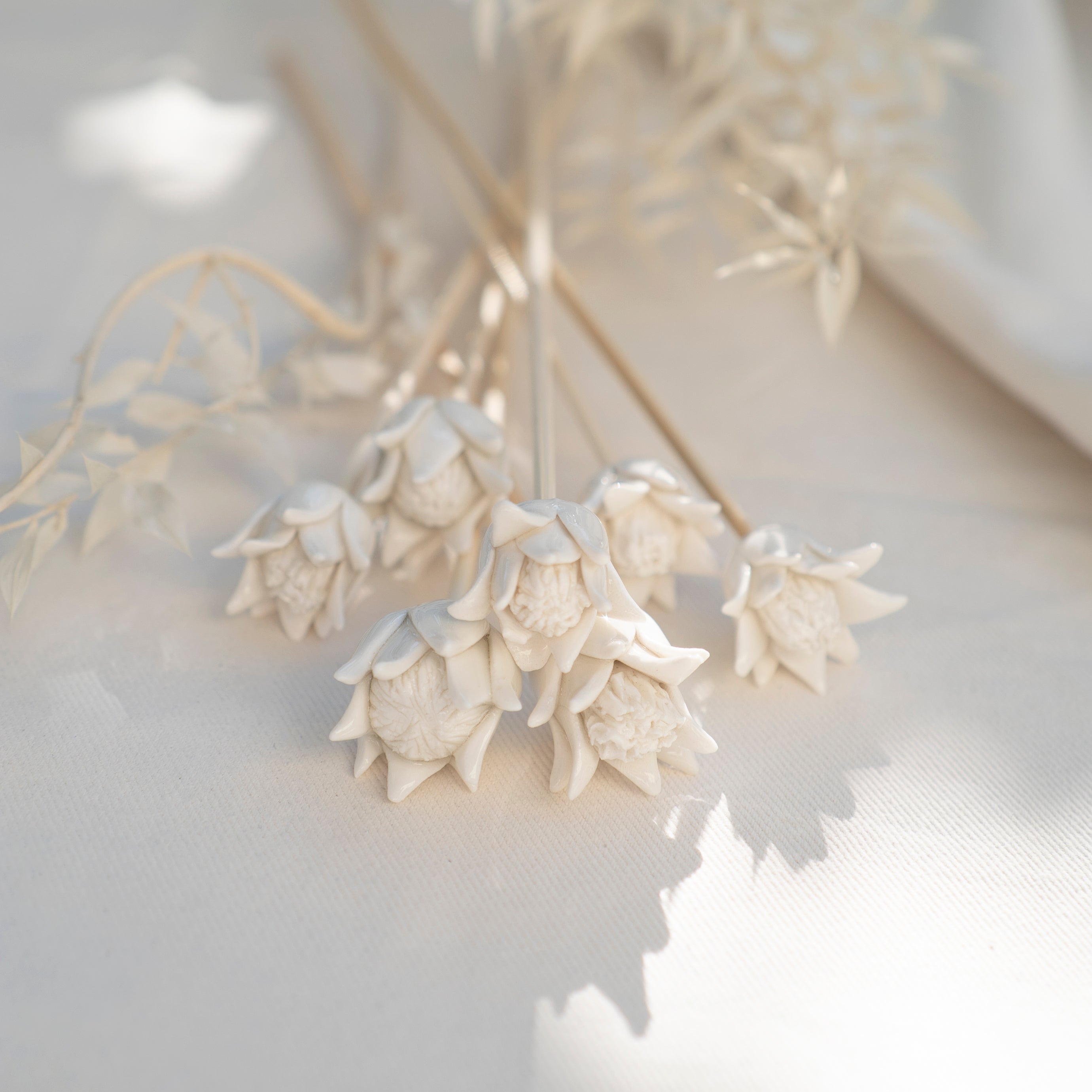 Purely Porcelain Individual Diffuser Flower | Blushing Bride