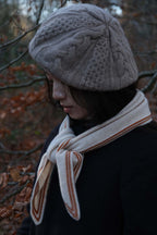 Oats & Rice Bronte Spindle-shaped Cashmere Scarf | Cream