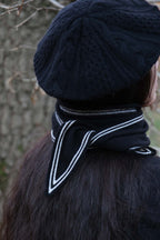 Oats & Rice Bronte Spindle-shaped Cashmere Scarf | Black