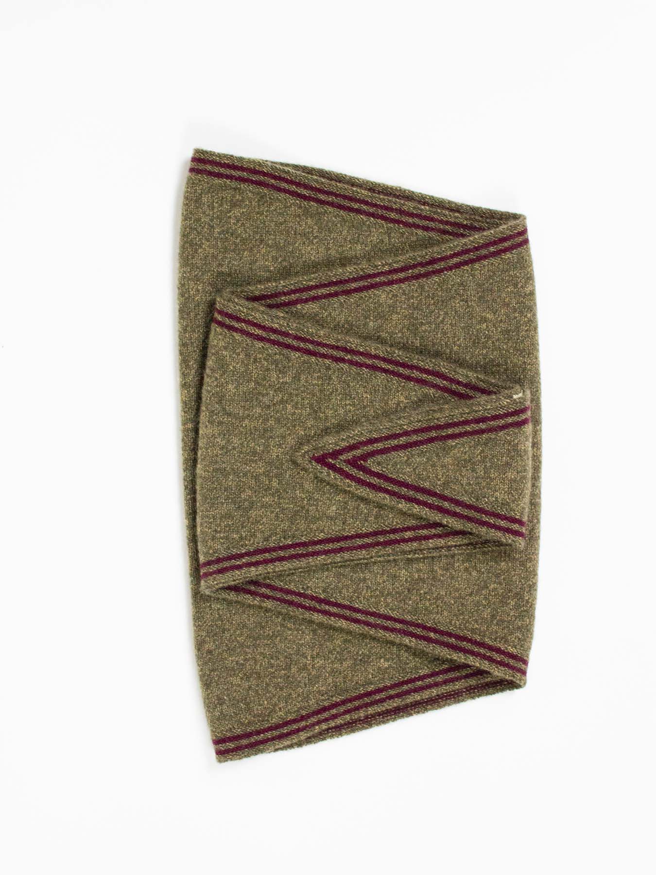 Oats & Rice Bronte Spindle-shaped Cashmere Scarf | Green