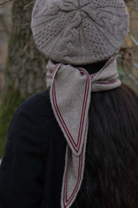 Oats & Rice Bronte Spindle-shaped Cashmere Scarf | Mocha
