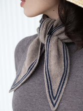 Load image into Gallery viewer, Oats &amp; Rice Bronte Spindle-shaped Cashmere Scarf | Tan
