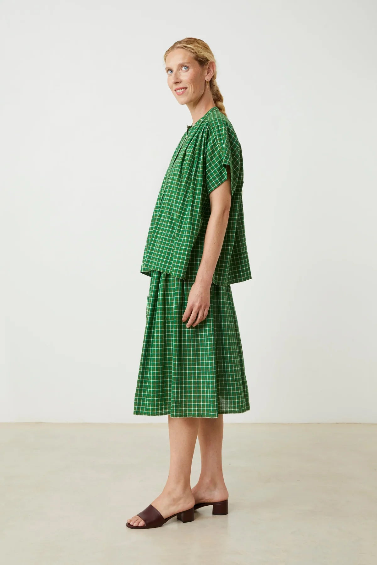 Moismont Max N°775 Shirt - Messager Checks | Palm