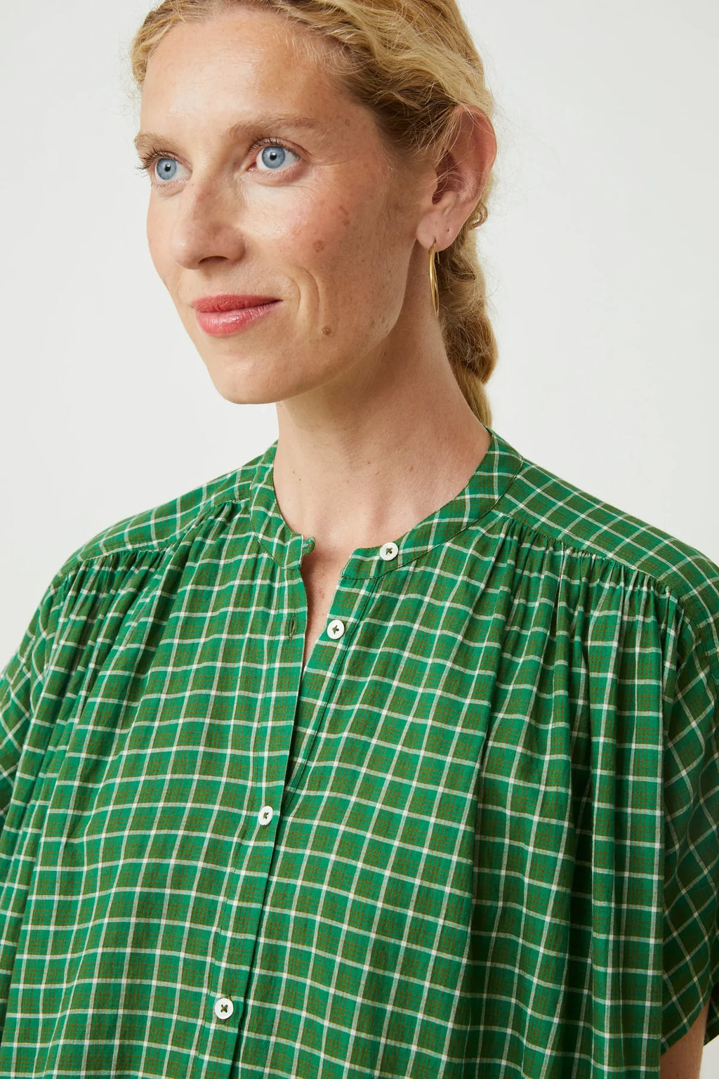 Moismont Max N°775 Shirt - Messager Checks | Palm