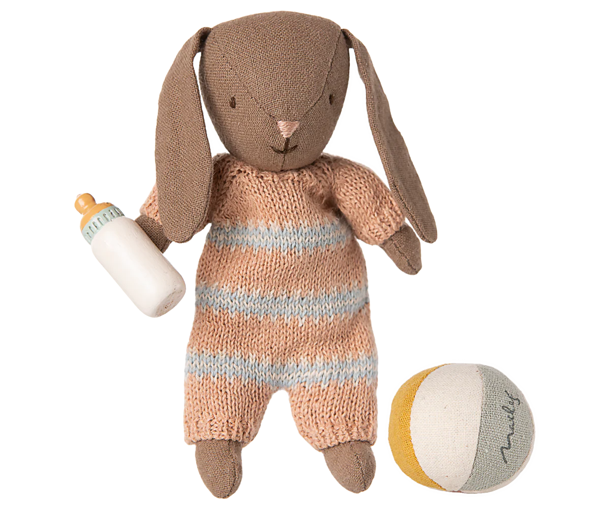 Maileg Bunny Set Micro | Brown/Dusty Rose