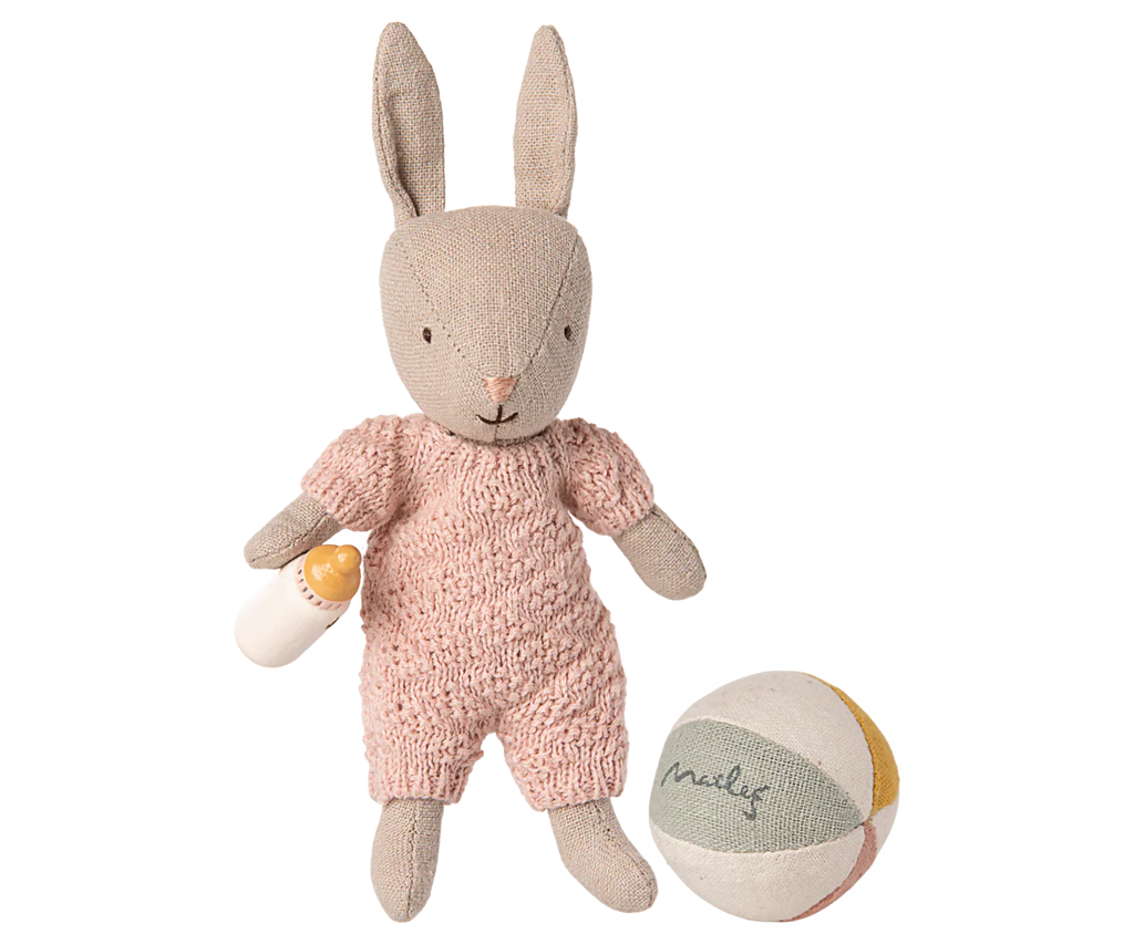 Maileg Rabbit Set, Micro | Sand/Rose